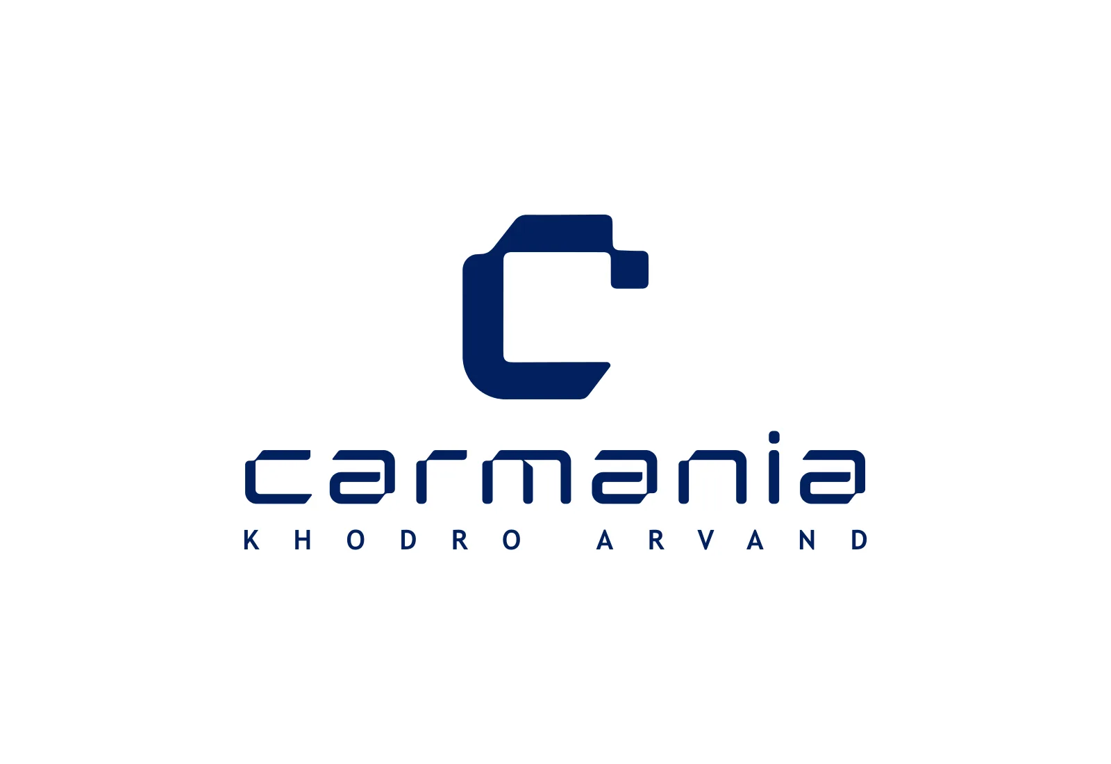 Carmania Khodro Arvand logosunun tamamı, beyaz zemin üzerinde
