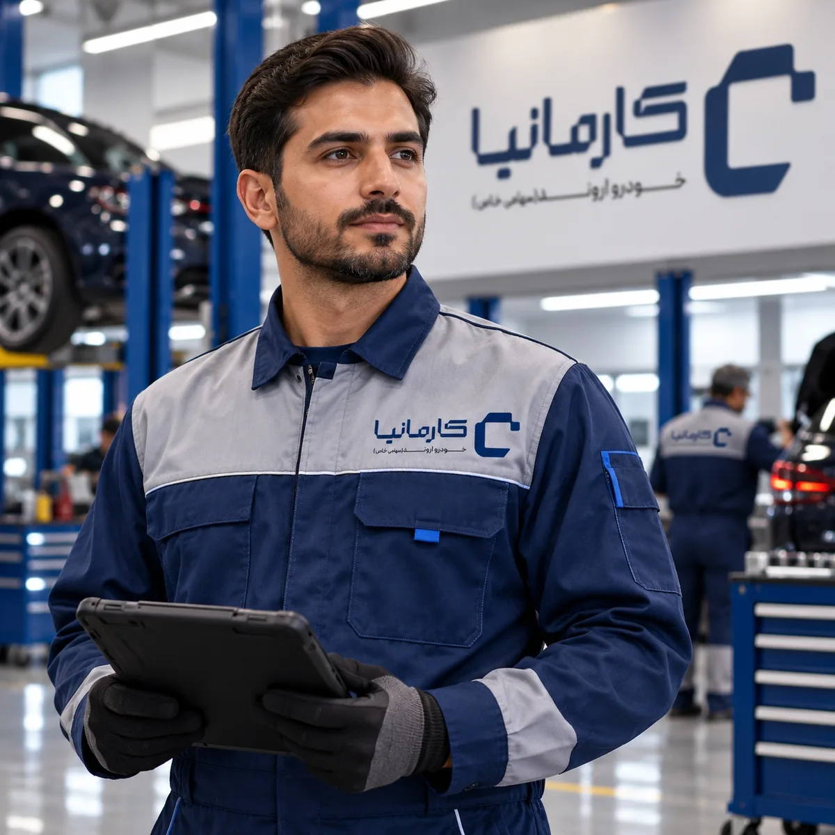 تکنسین خدمات پس از فروش با لباس فرم کارمانیا