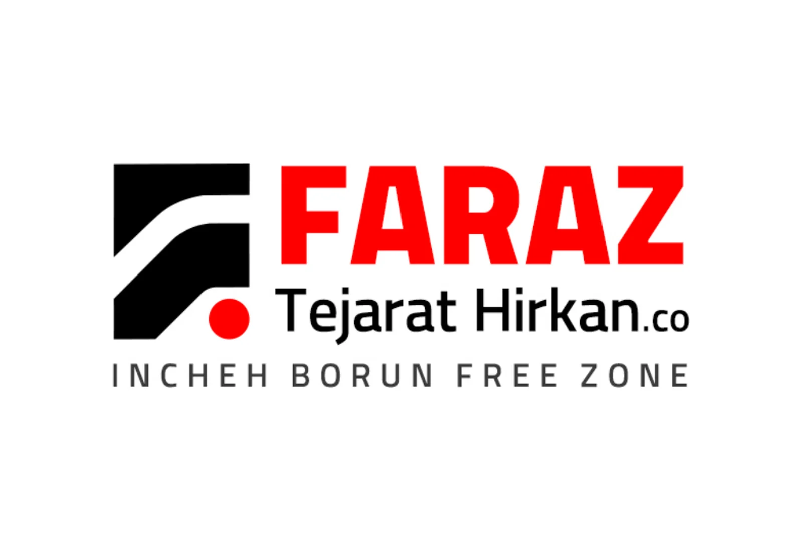 FARAZ Tejarat Hirkan logosunun tamamı, beyaz zemin üzerinde
